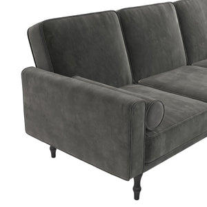 RealRooms Edison Sectional Futon Sofa Bed - Gray