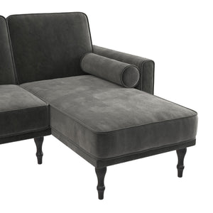 RealRooms Edison Sectional Futon Sofa Bed - Gray