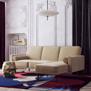 RealRooms Edison Sectional Futon Sofa Bed - Tan