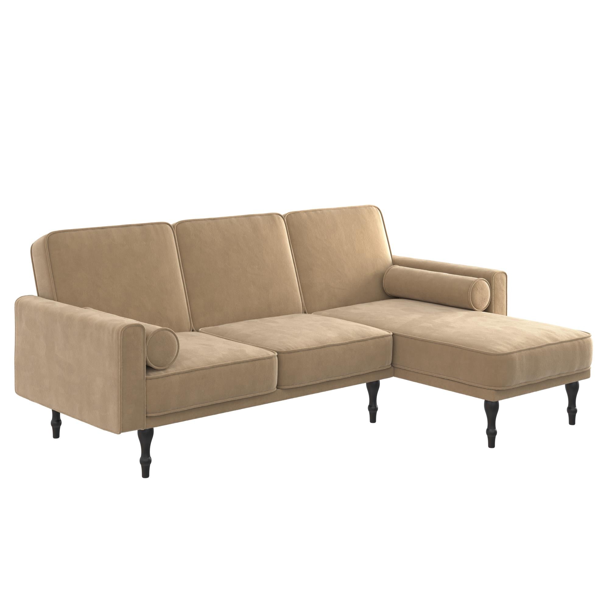 RealRooms Edison Sectional Futon Sofa Bed - Tan