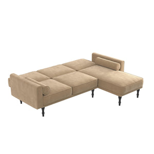 RealRooms Edison Sectional Futon Sofa Bed - Tan