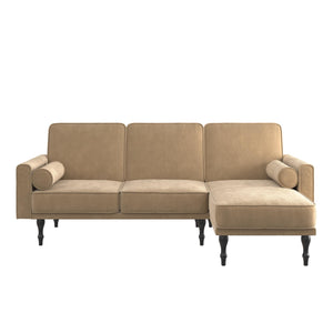 RealRooms Edison Sectional Futon Sofa Bed - Tan