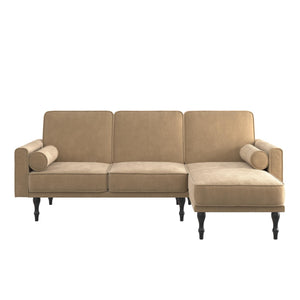 RealRooms Edison Sectional Futon Sofa Bed - Tan