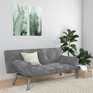 DHP Contempo Futon Sofa Bed - Gray