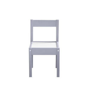 Max & Finn Hunter 3-Piece Kiddy Table & Chair Kids Set - Gray