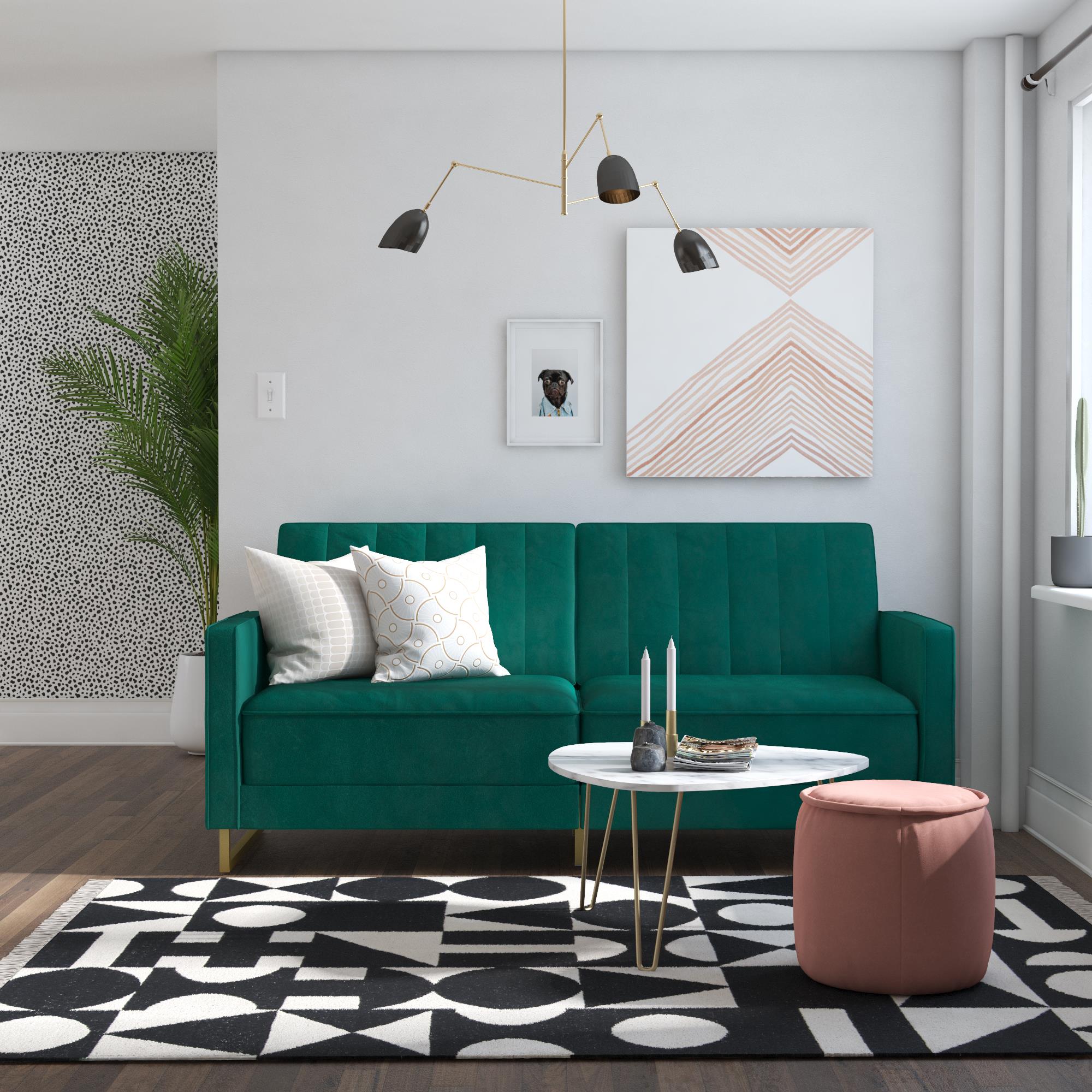 Novogratz Skylar Futon Sofa Bed - Green