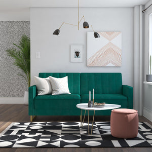 Novogratz Skylar Futon Sofa Bed - Green
