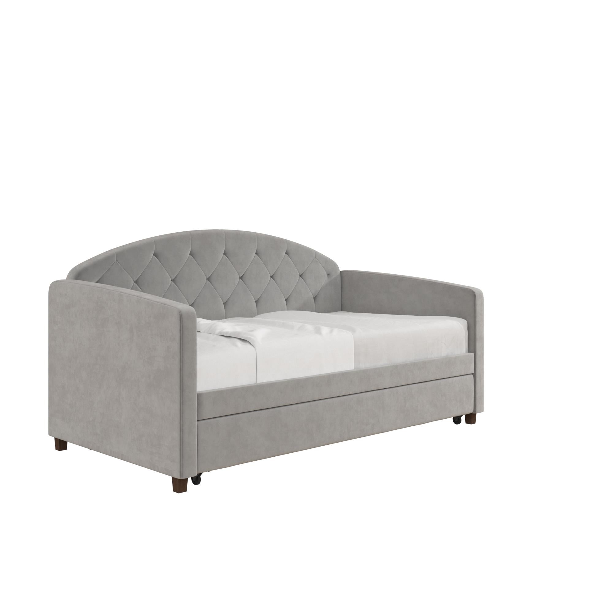 DHP Ilena Upholstered Daybed - Light Gray - Twin-Over-Twin