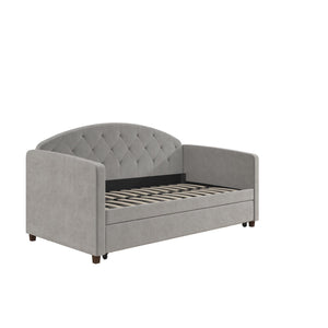DHP Ilena Upholstered Daybed - Light Gray - Twin-Over-Twin