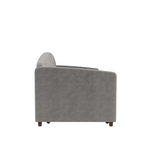 DHP Ilena Upholstered Daybed - Light Gray - Twin-Over-Twin