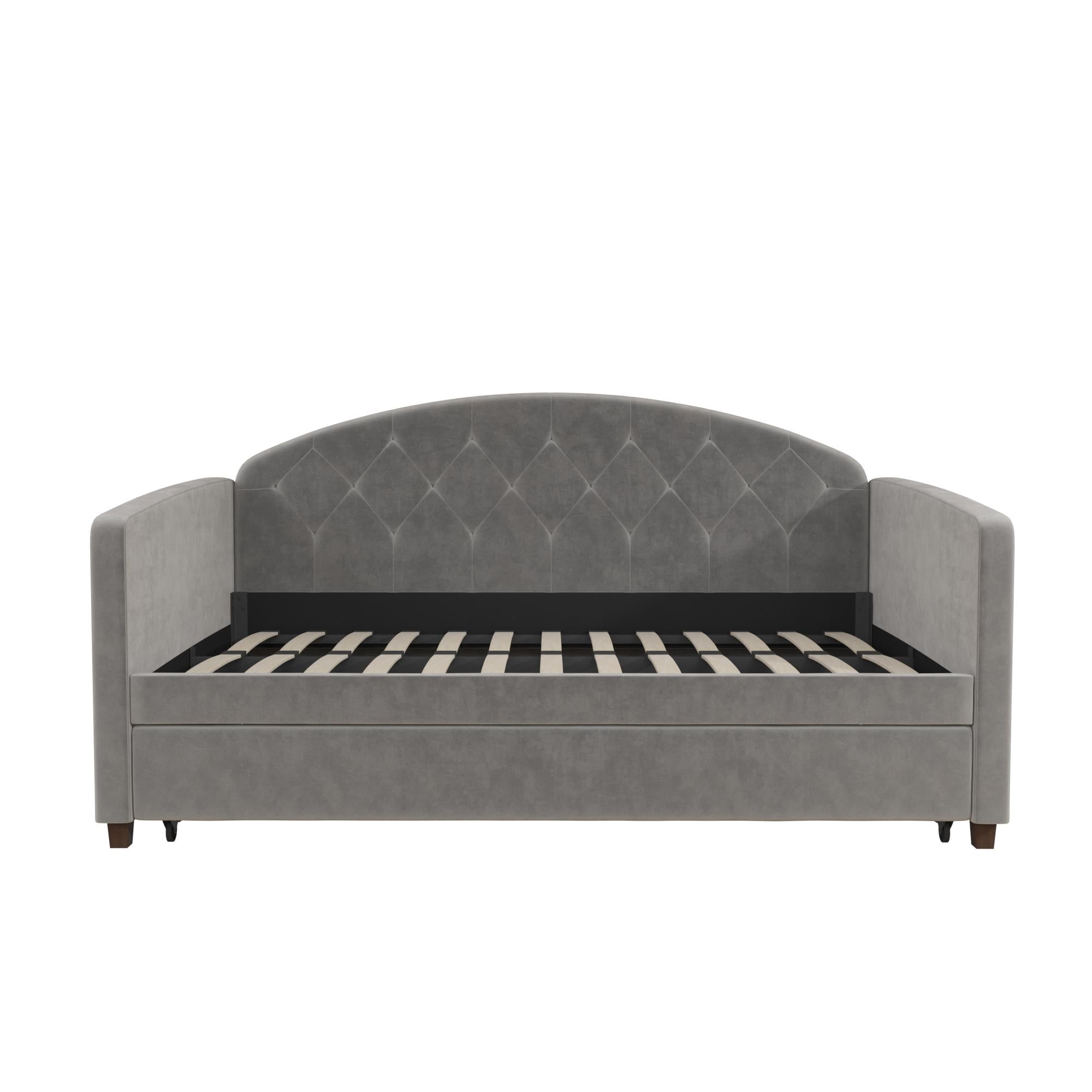DHP Ilena Upholstered Daybed - Light Gray - Twin-Over-Twin