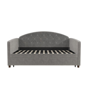DHP Ilena Upholstered Daybed - Light Gray - Twin-Over-Twin