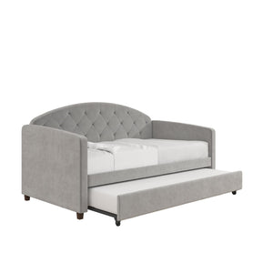 DHP Ilena Upholstered Daybed - Light Gray - Twin-Over-Twin
