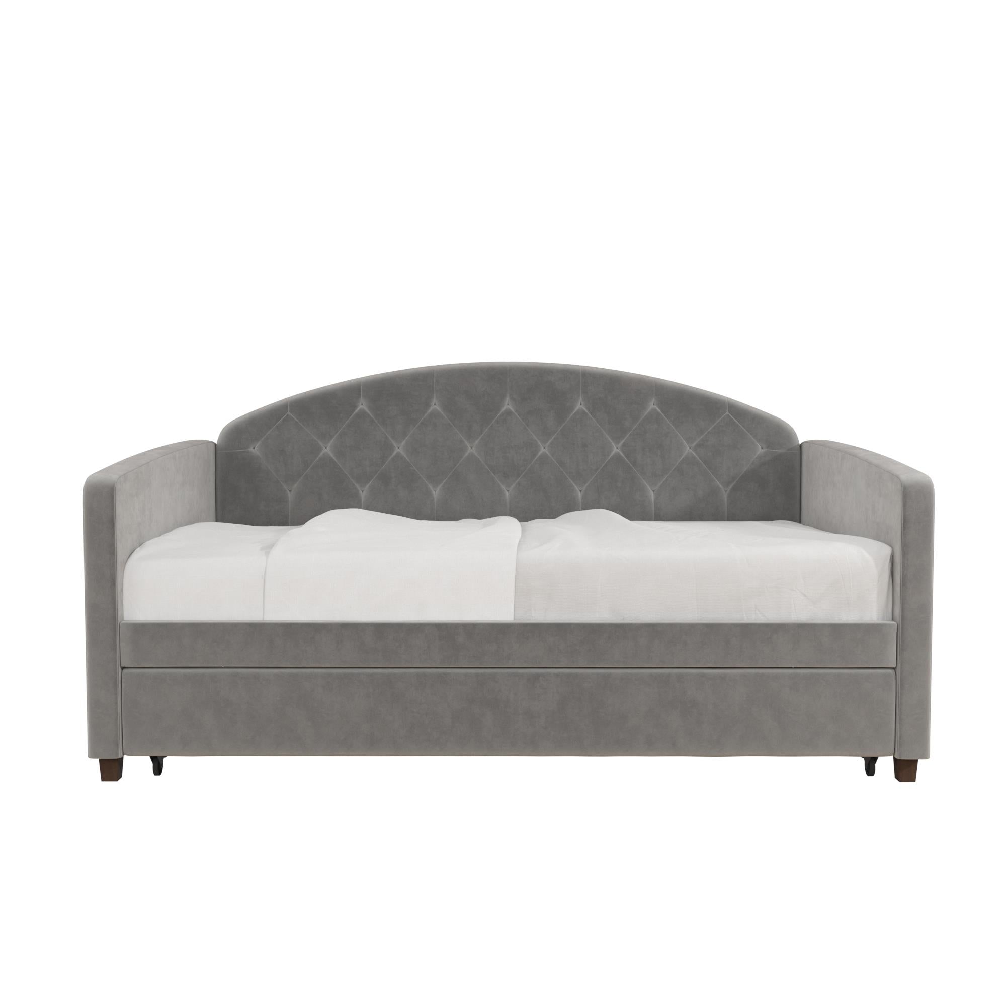 DHP Ilena Upholstered Daybed - Light Gray - Twin-Over-Twin