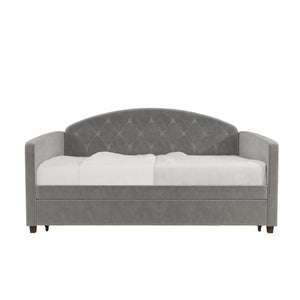 DHP Ilena Upholstered Daybed - Light Gray - Twin-Over-Twin
