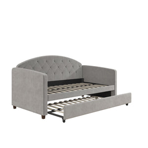 DHP Ilena Upholstered Daybed - Light Gray - Twin-Over-Twin
