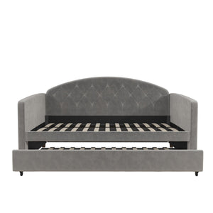 DHP Ilena Upholstered Daybed - Light Gray - Twin-Over-Twin
