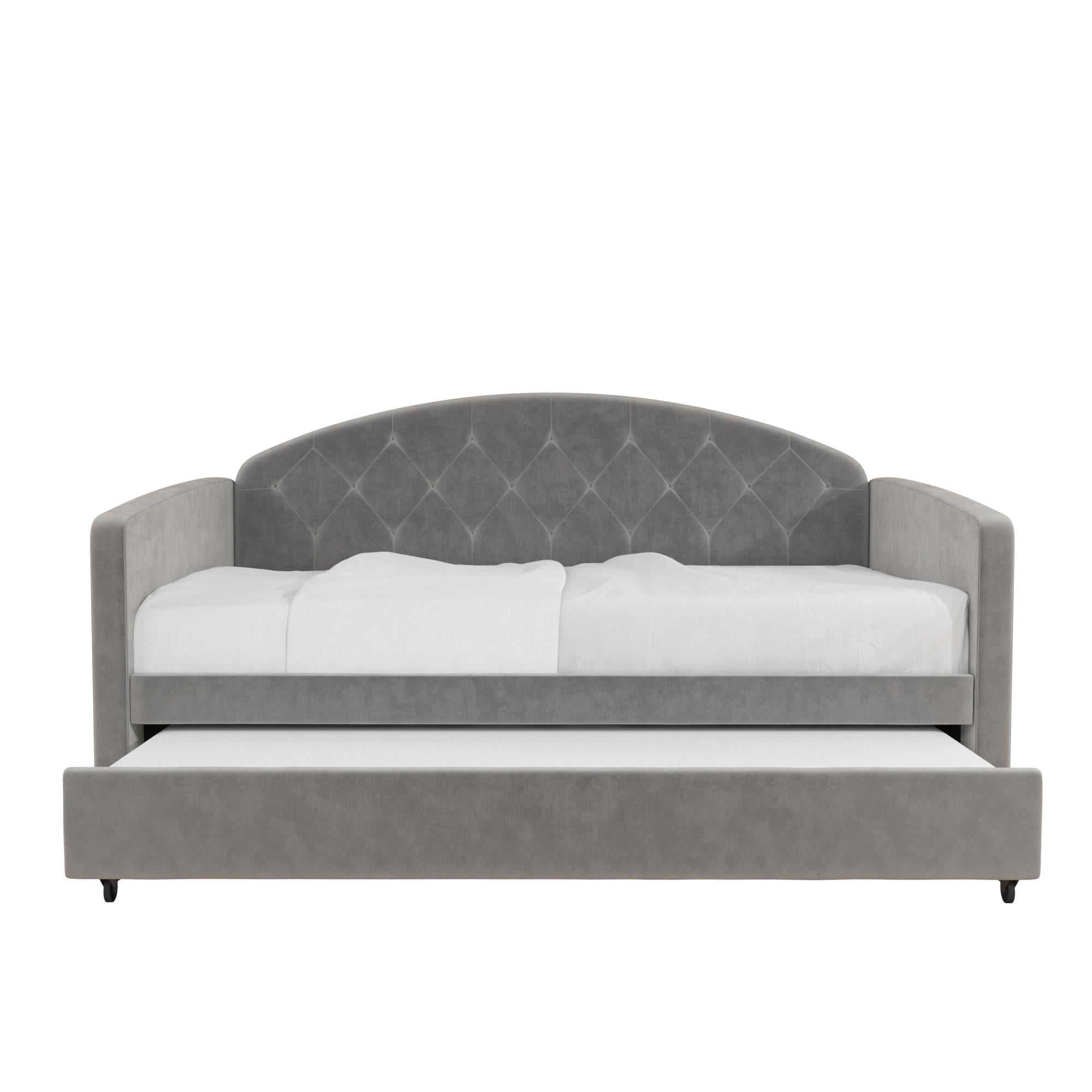 DHP Ilena Upholstered Daybed - Light Gray - Twin-Over-Twin
