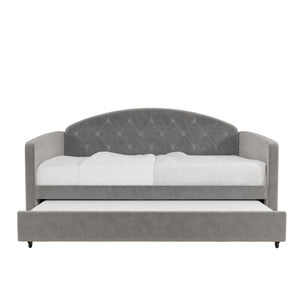 DHP Ilena Upholstered Daybed - Light Gray - Twin-Over-Twin