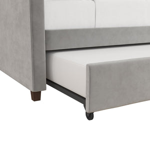 DHP Ilena Upholstered Daybed - Light Gray - Twin-Over-Twin