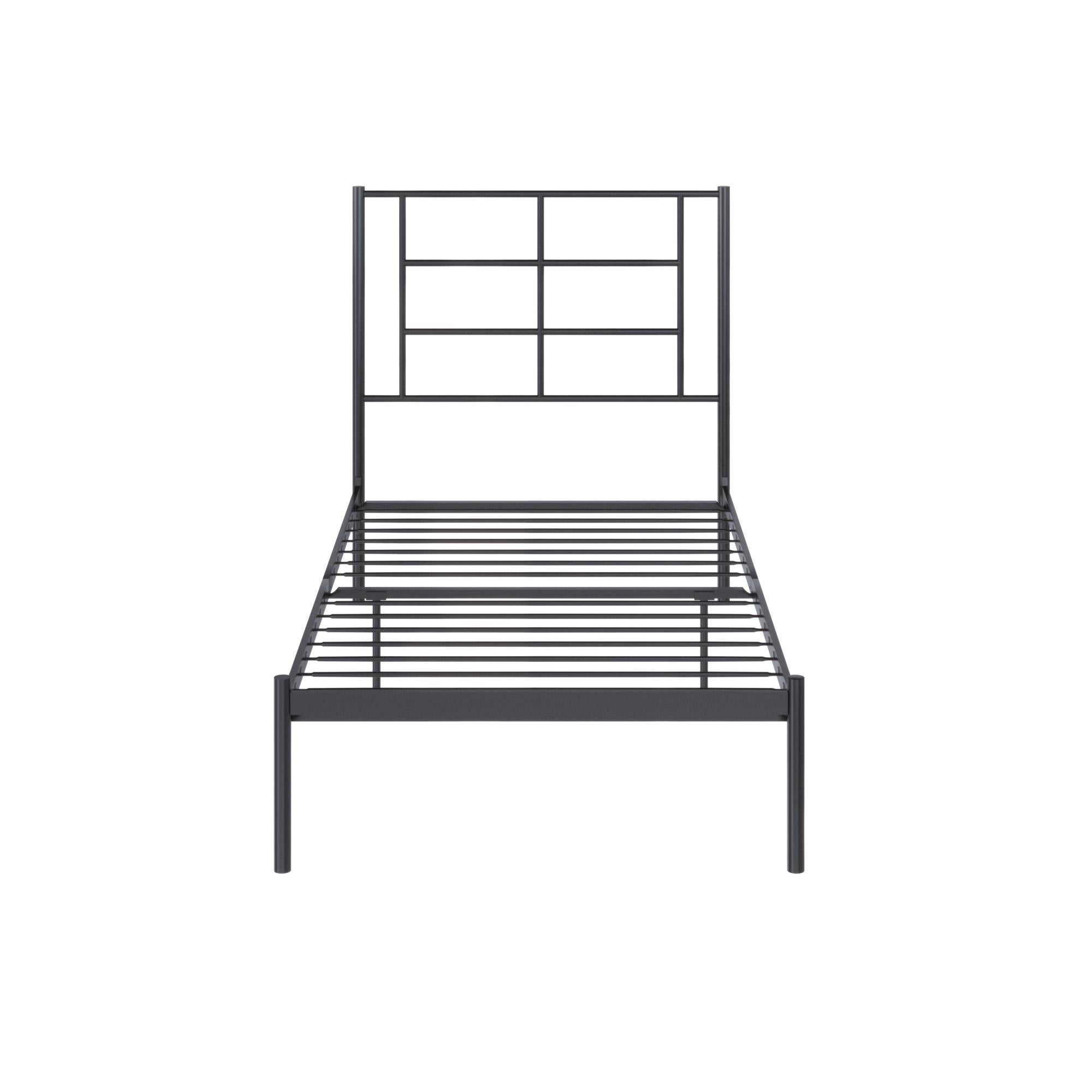 RealRooms Praxis Metal Bed - Black - Twin