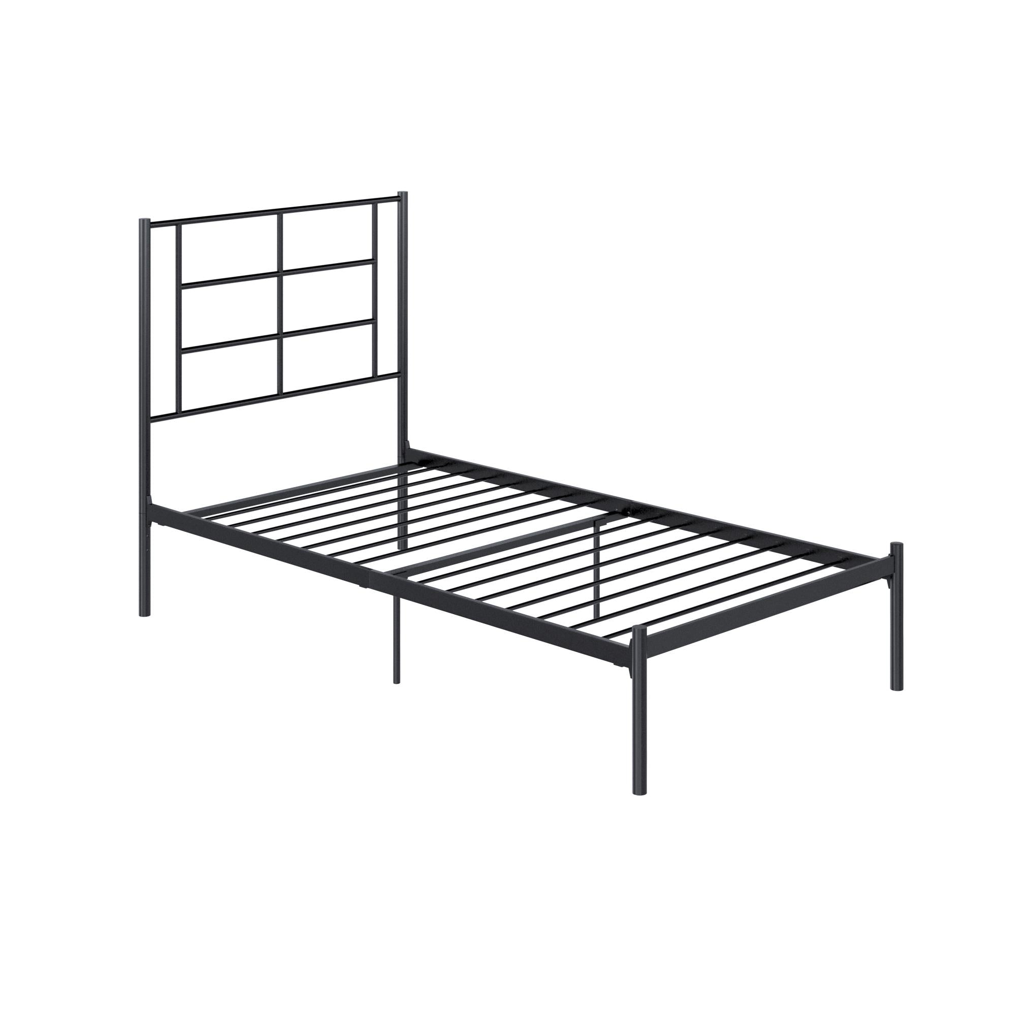 RealRooms Praxis Metal Bed - Black - Twin