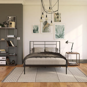RealRooms Praxis Metal Bed - Black - Full