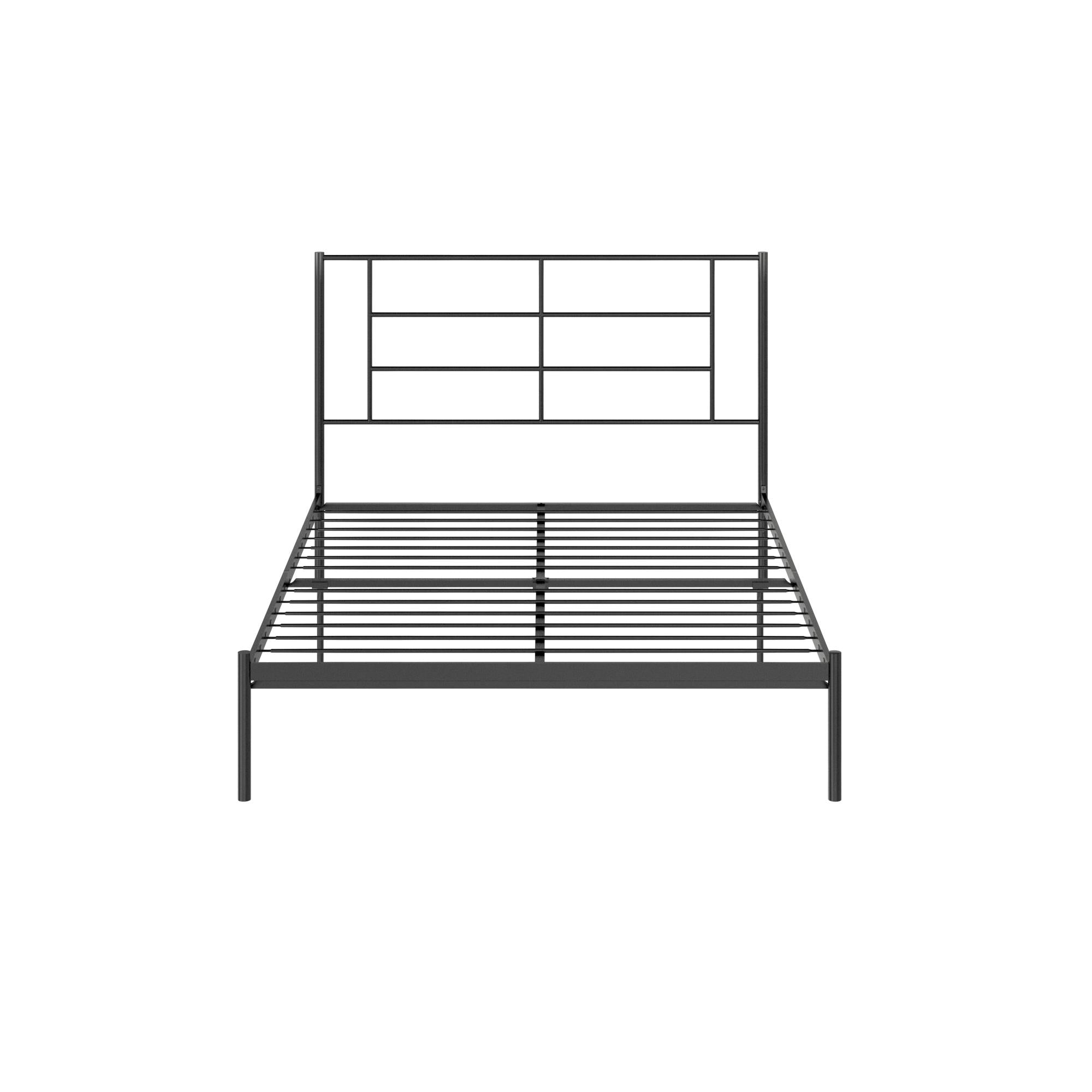 RealRooms Praxis Metal Bed - Black - Queen
