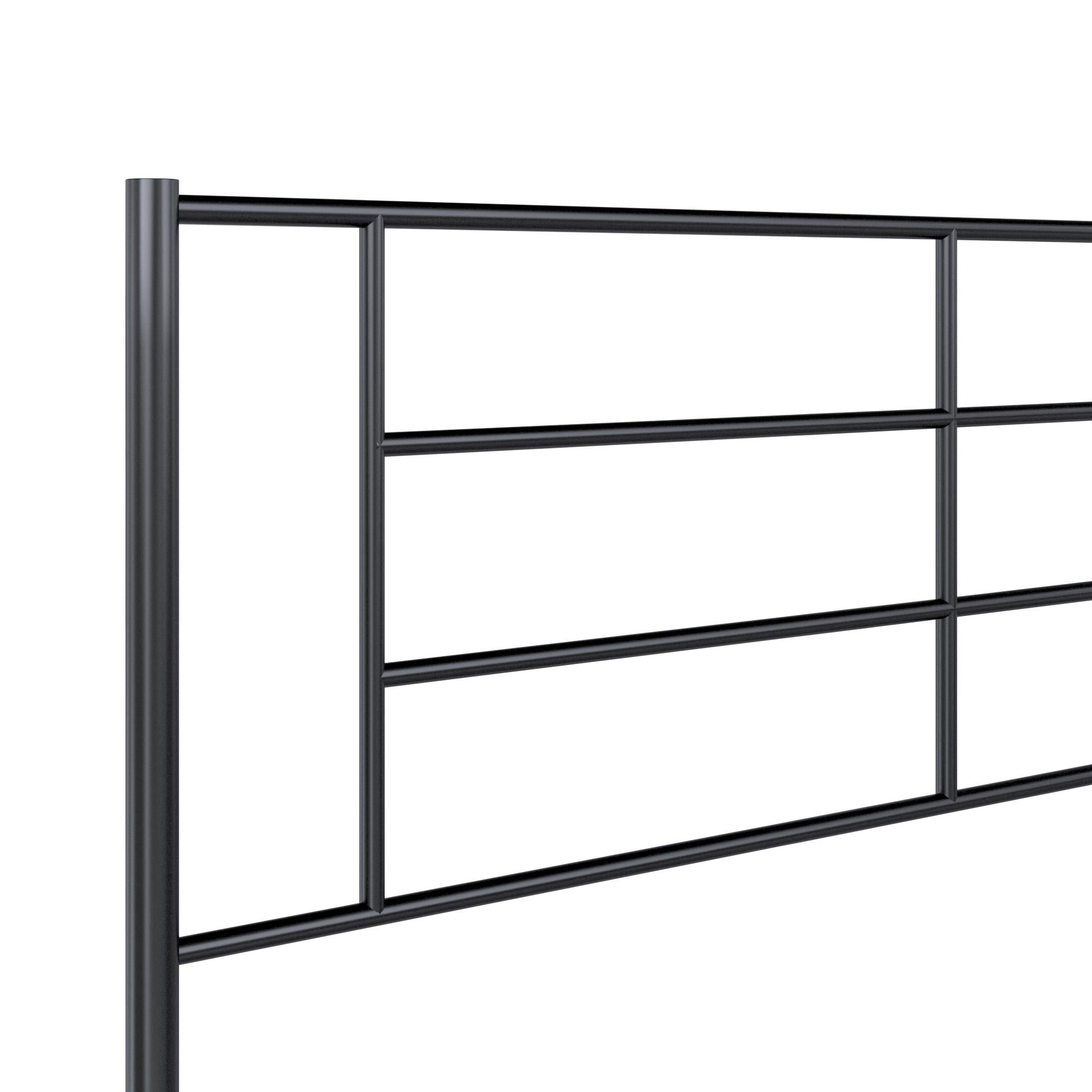 RealRooms Praxis Metal Bed - Black - Queen
