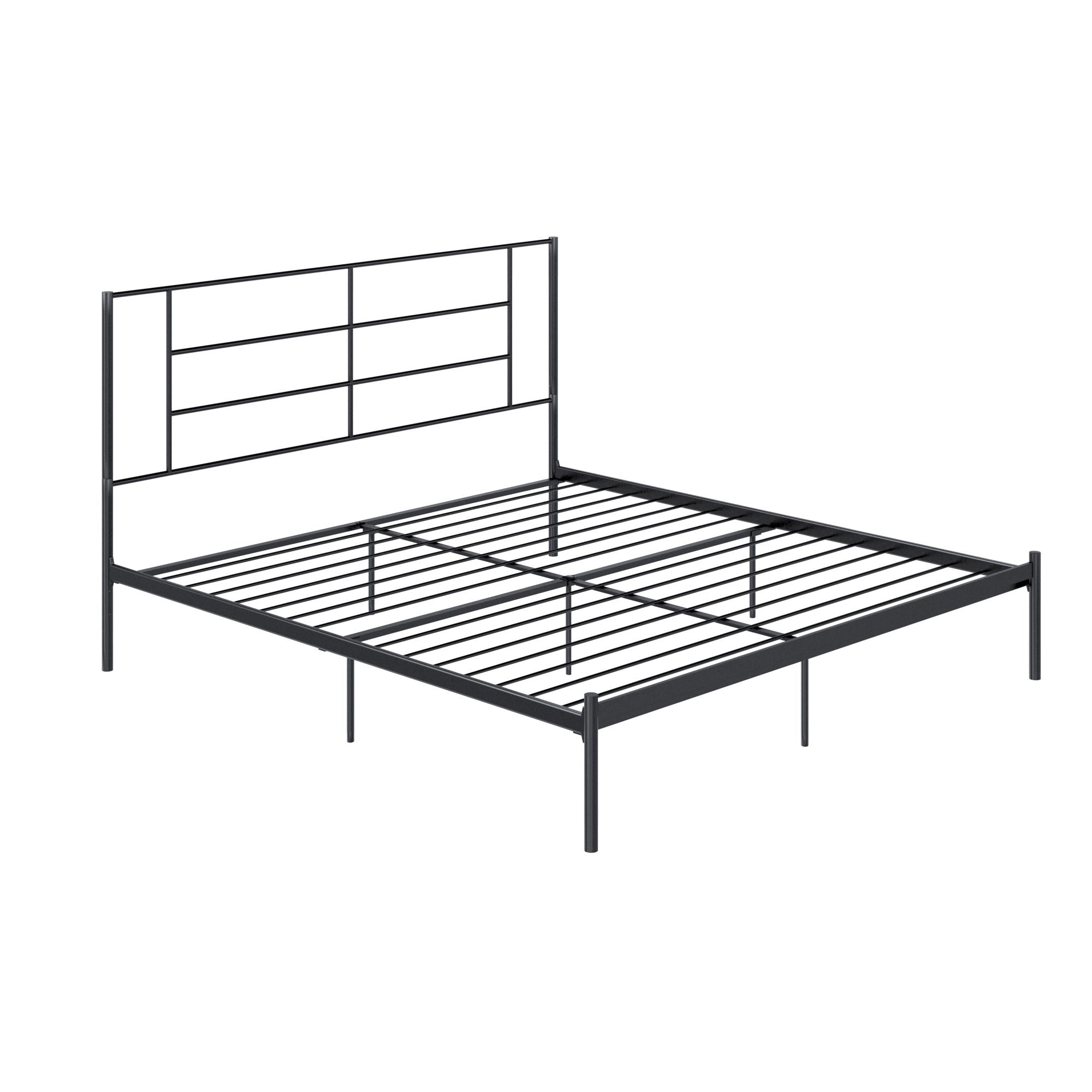 RealRooms Praxis Metal Bed - Black - King