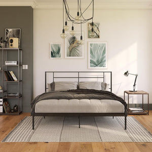 RealRooms Praxis Metal Bed - Black - King
