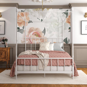 DHP Jenny Lind Metal Canopy Bed Frame - White - Full