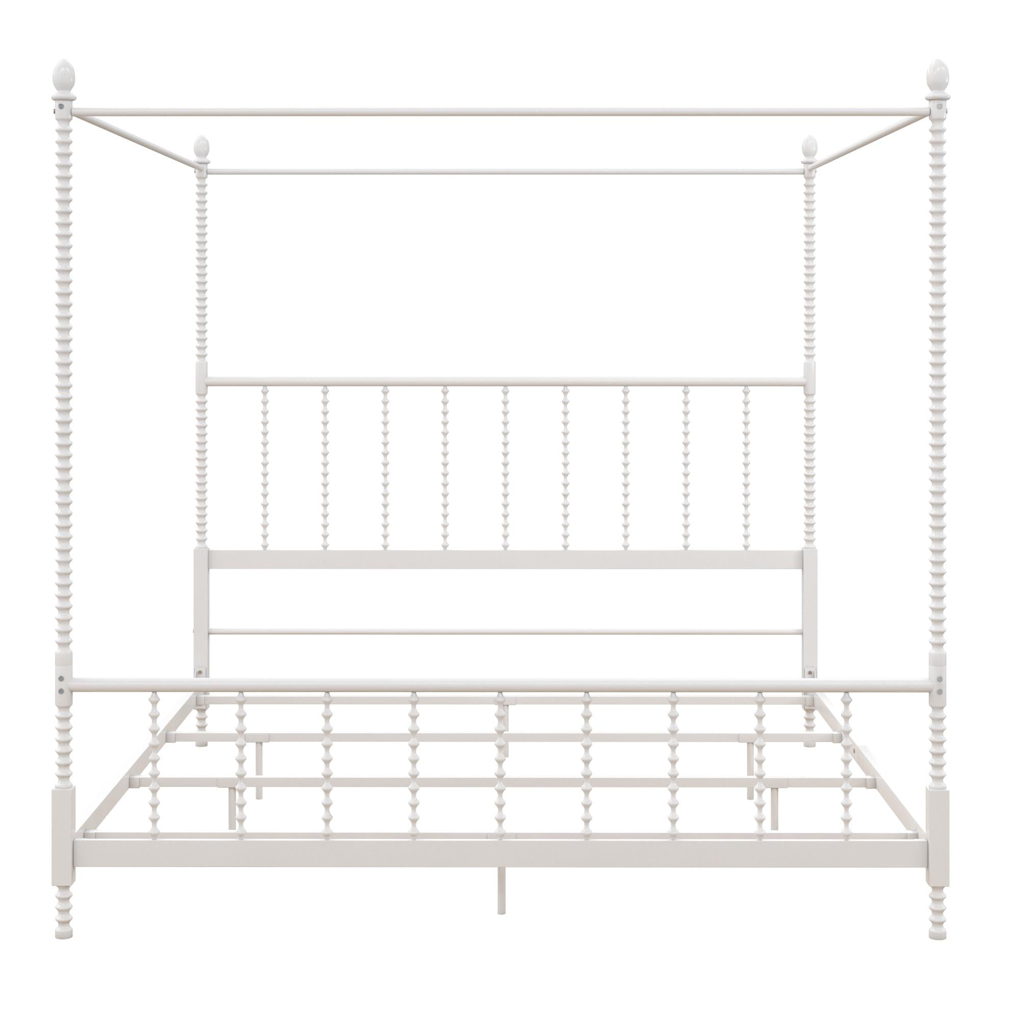 DHP Jenny Lind Metal Canopy Bed Frame - White - King