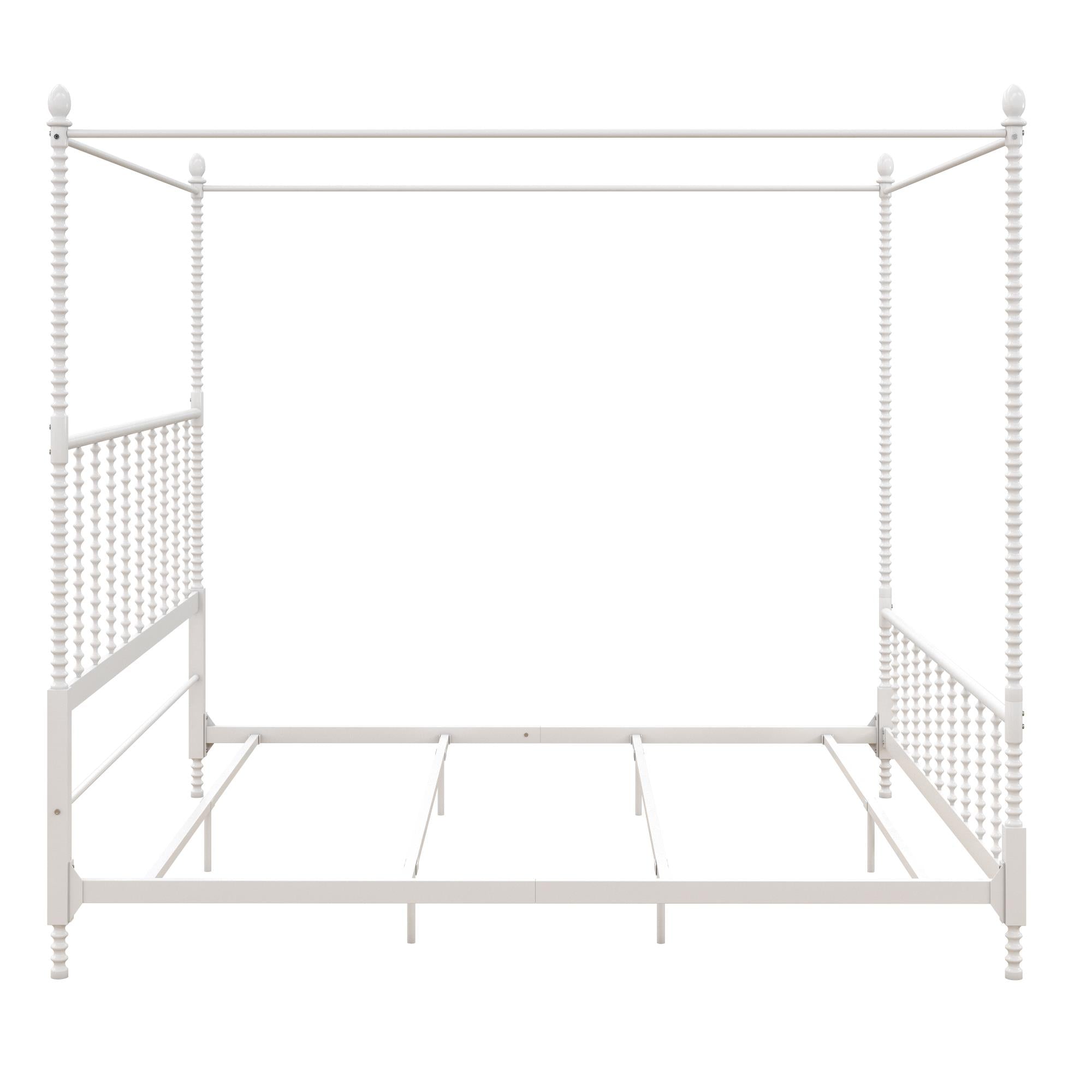 DHP Jenny Lind Metal Canopy Bed Frame - White - King