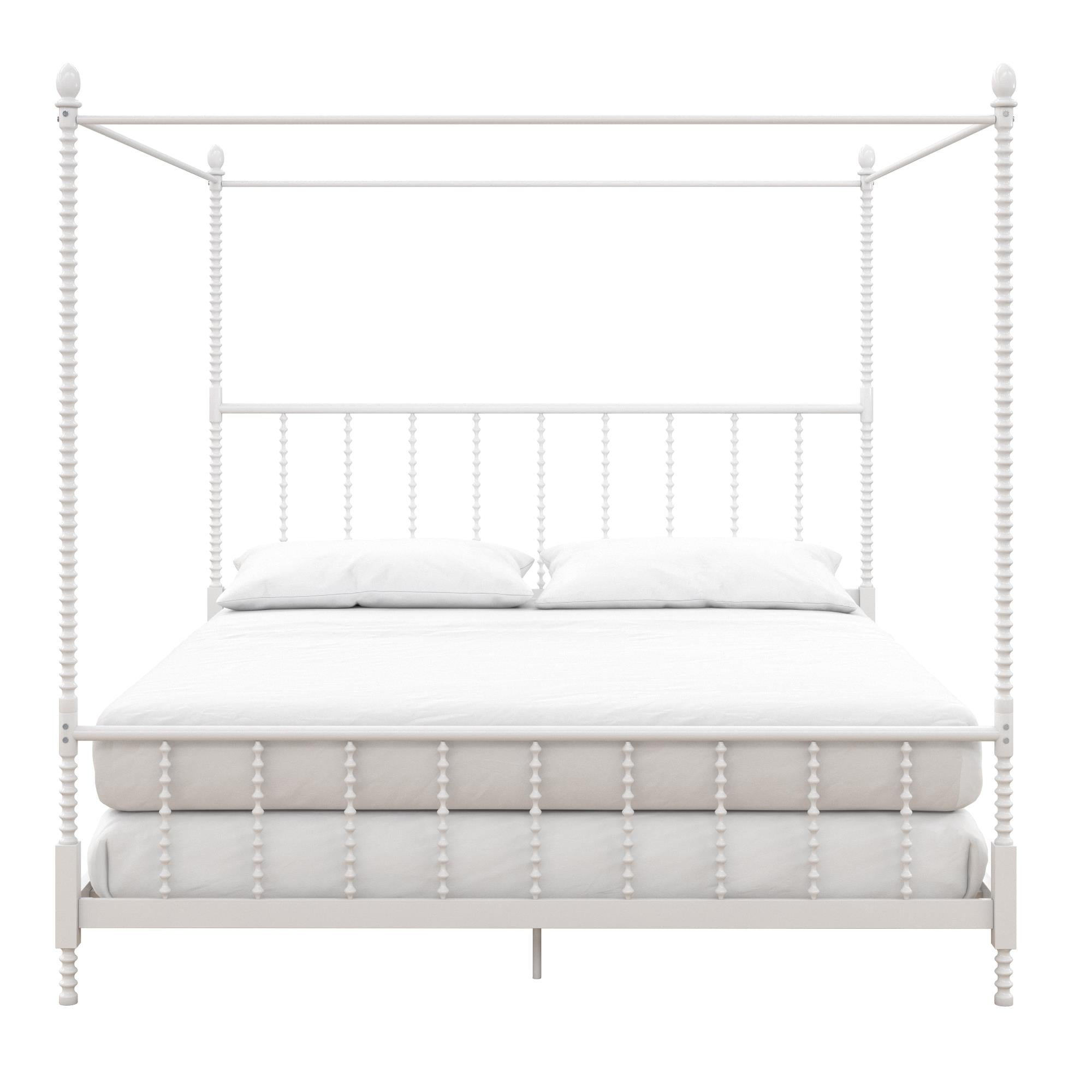 DHP Jenny Lind Metal Canopy Bed Frame - White - King