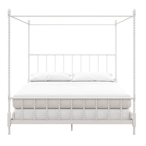 DHP Jenny Lind Metal Canopy Bed Frame - White - King