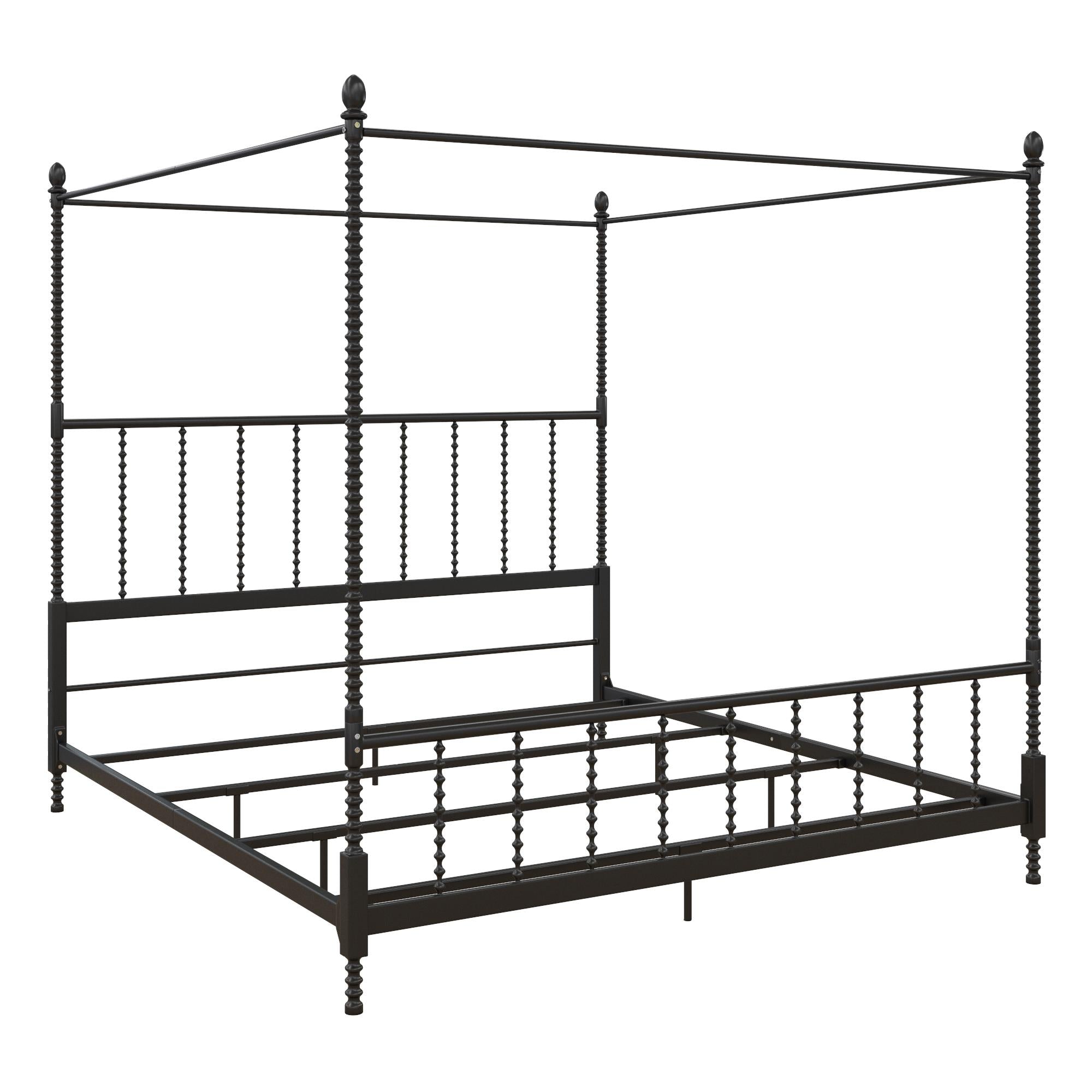 DHP Jenny Lind Metal Canopy Bed Frame - Black - King