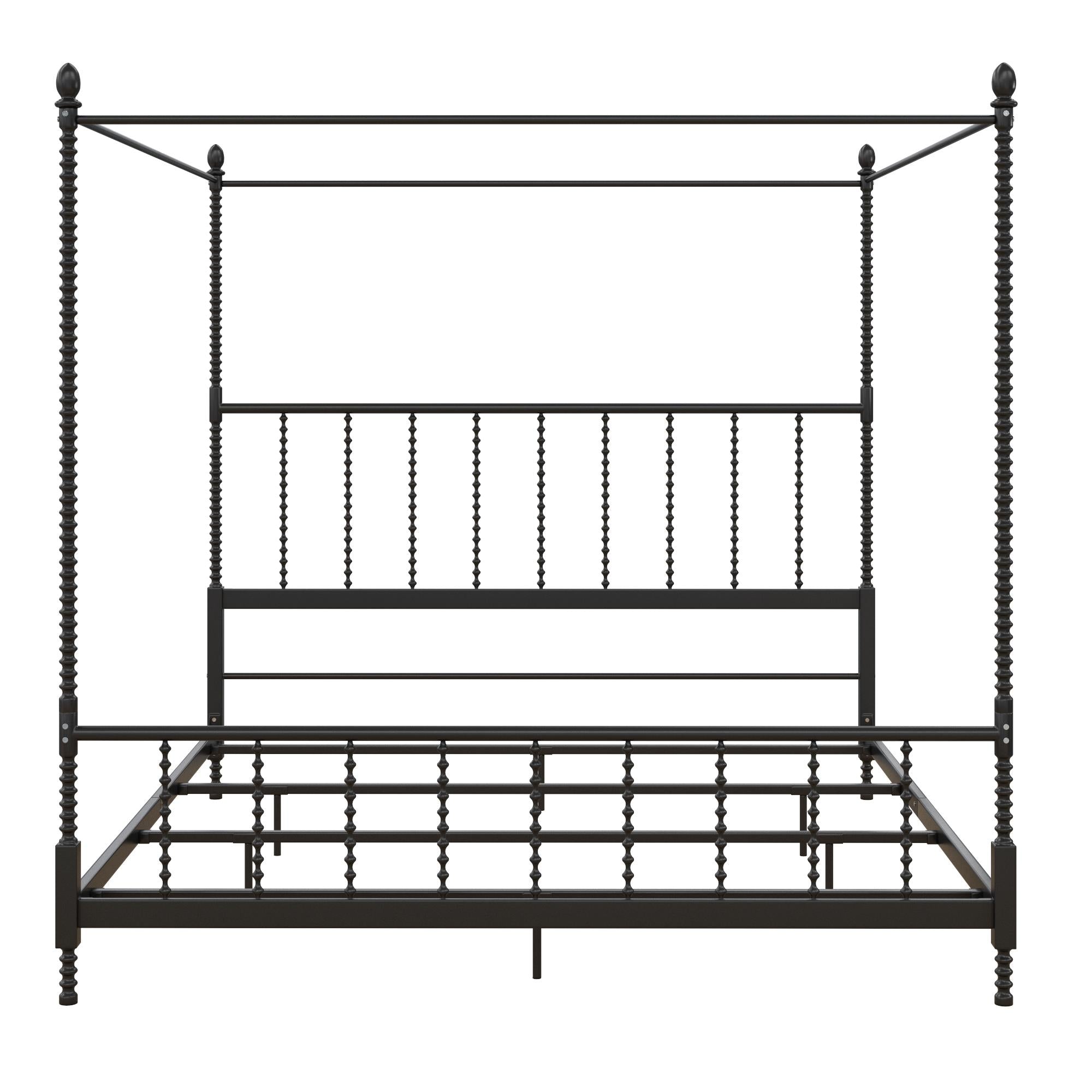DHP Jenny Lind Metal Canopy Bed Frame - Black - King
