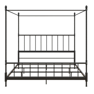 DHP Jenny Lind Metal Canopy Bed Frame - Black - King