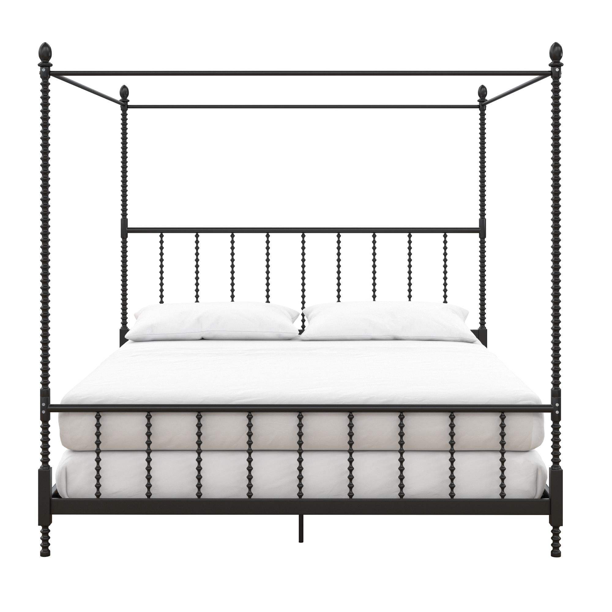 DHP Jenny Lind Metal Canopy Bed Frame - Black - King