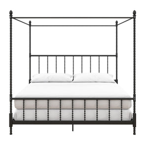 DHP Jenny Lind Metal Canopy Bed Frame - Black - King