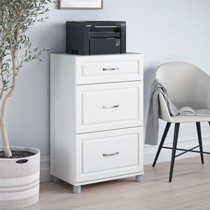 Systembuild Evolution Kendall 24" 3 Drawer Base Cabinet - White