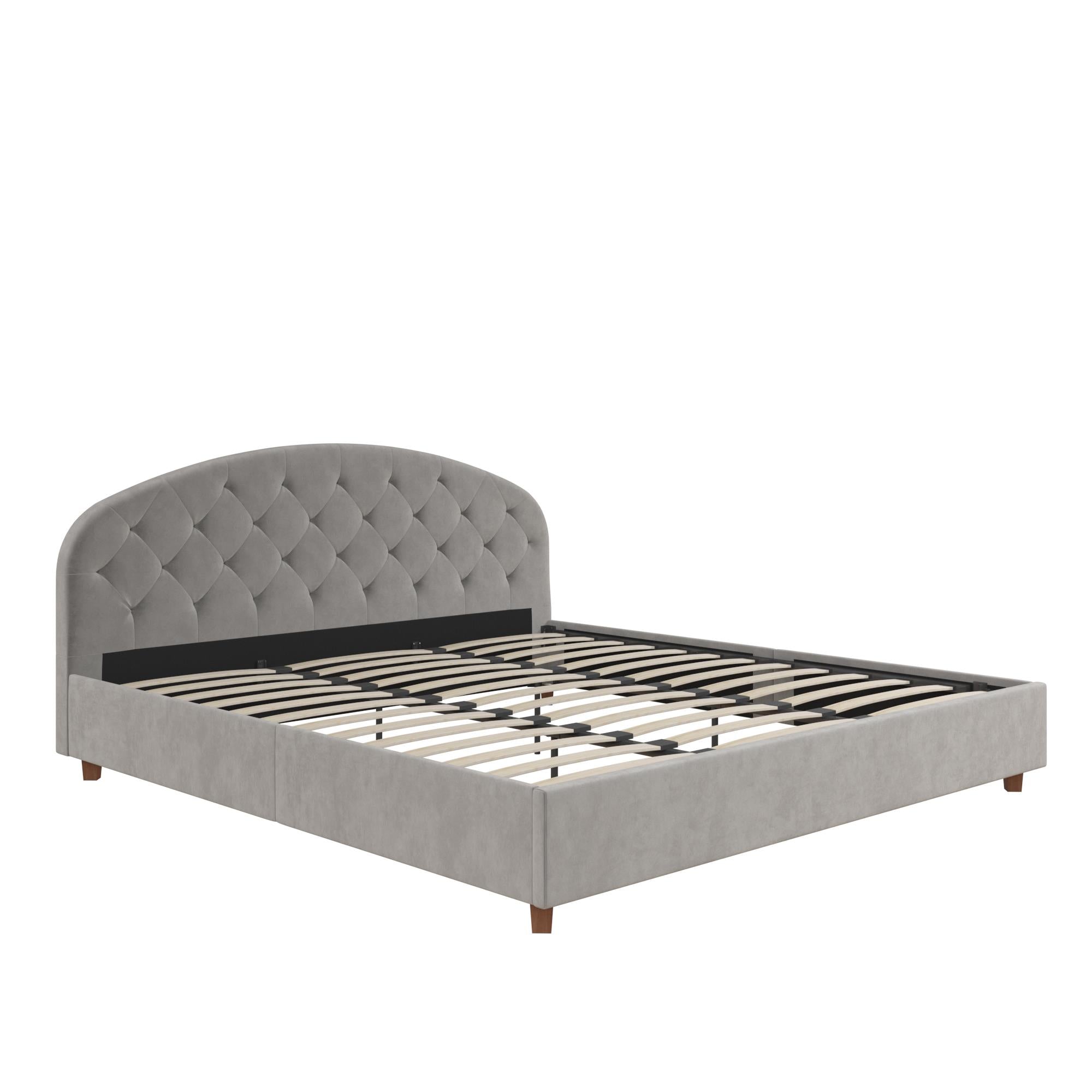 DHP Ilena Upholstered Bed Frame - Light Gray - King