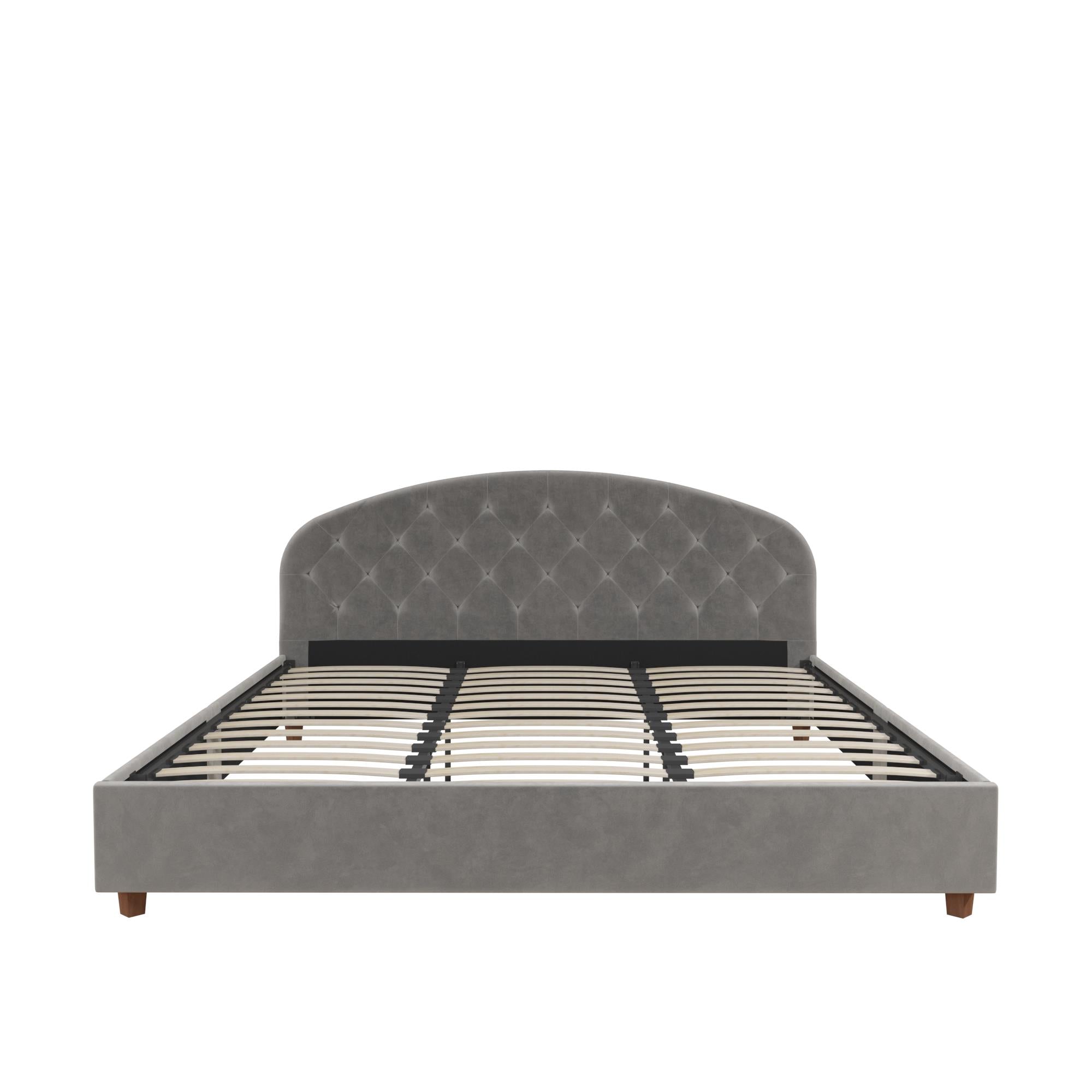 DHP Ilena Upholstered Bed Frame - Light Gray - King