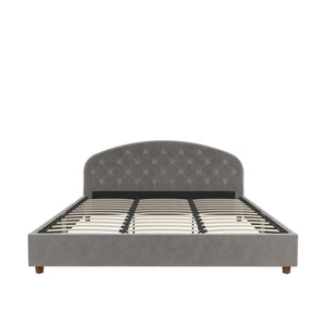 DHP Ilena Upholstered Bed Frame - Light Gray - King