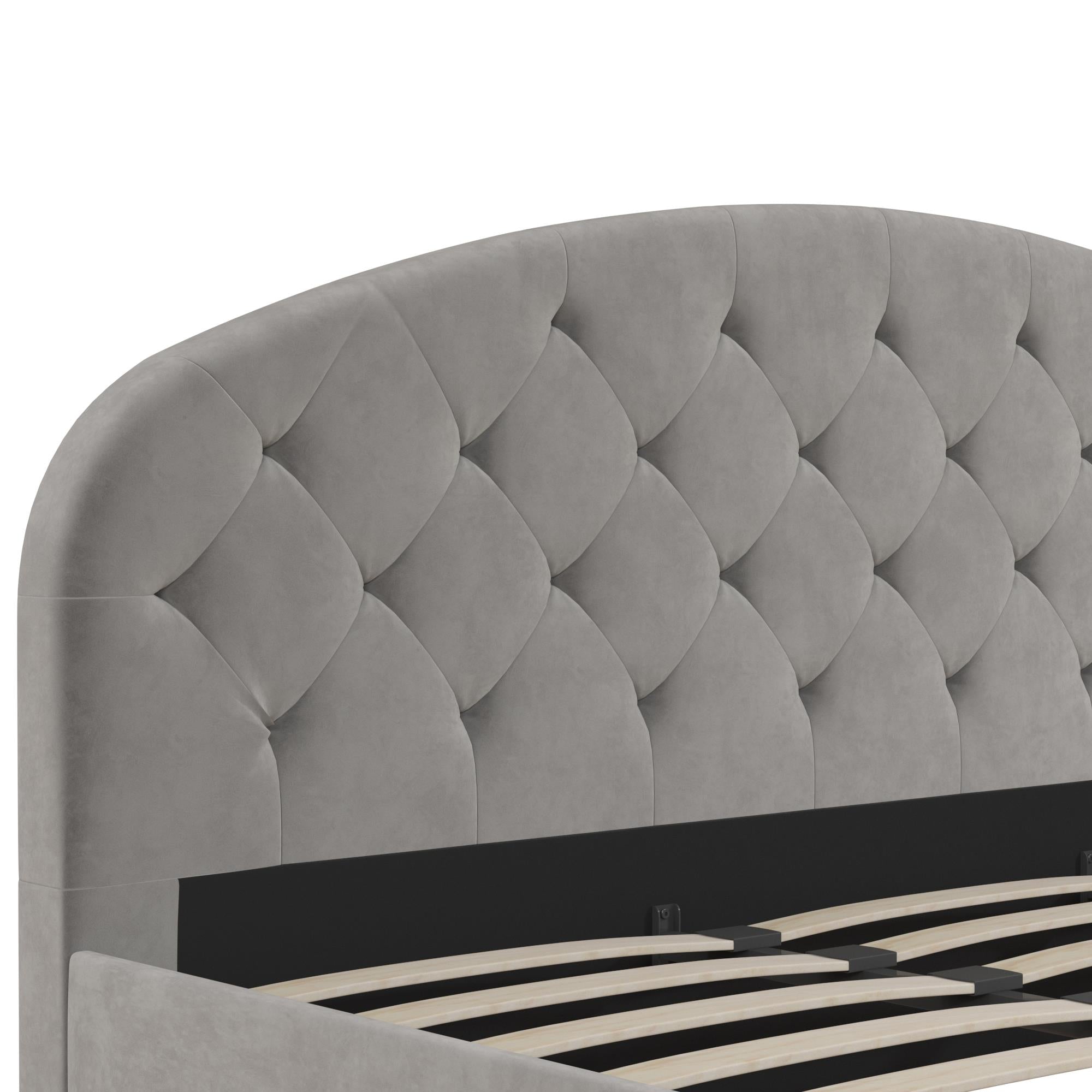 DHP Ilena Upholstered Bed Frame - Light Gray - King