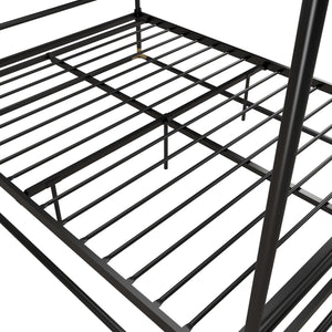 CosmoLiving Celeste Canopy Metal Bed - Black - Queen