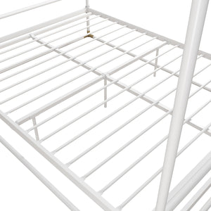 CosmoLiving Celeste Canopy Metal Bed - White - Queen