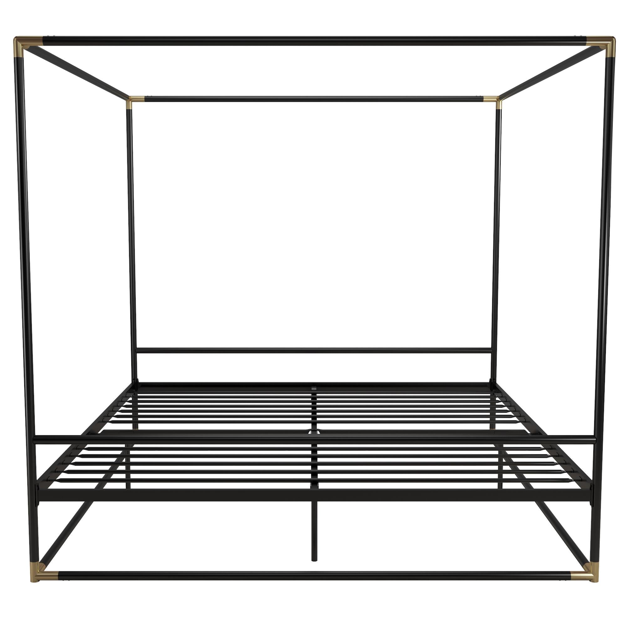 CosmoLiving Celeste Canopy Metal Bed - Black - King