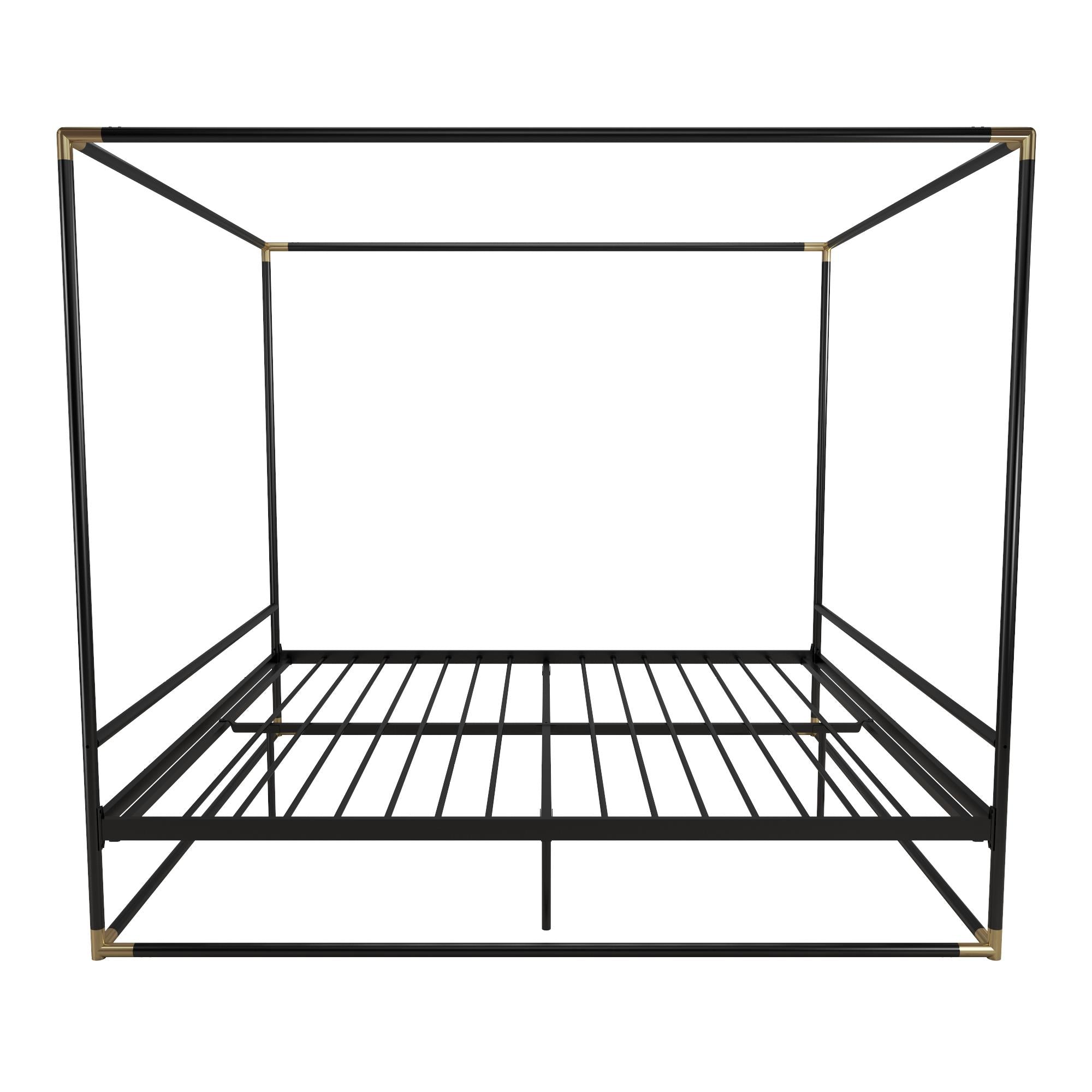 CosmoLiving Celeste Canopy Metal Bed - Black - King